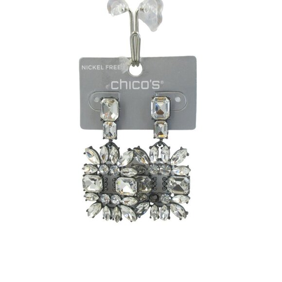 Chico's Glitz Drop Crystal Cocktail Earrings $43 - Picture 3 of 4